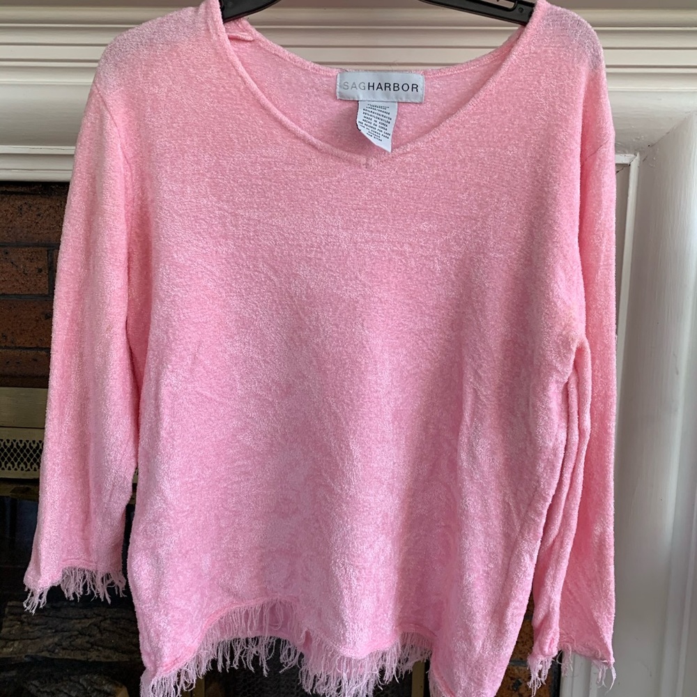 🌸SALE🌸SAGE HARBOR PINK SUMMER SWEATER LARGE